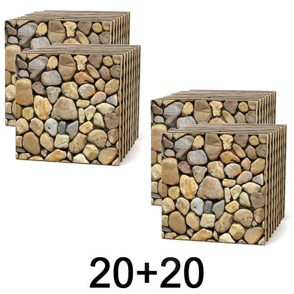 2x 3D stenske ploščice z učinkom kamna – odlepi in prilepi | STONEBLOCKS 1+1 GRATIS