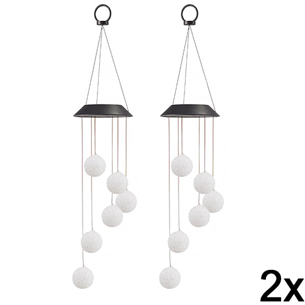 2x LED Solarna viseča svetilka | AURAWIND