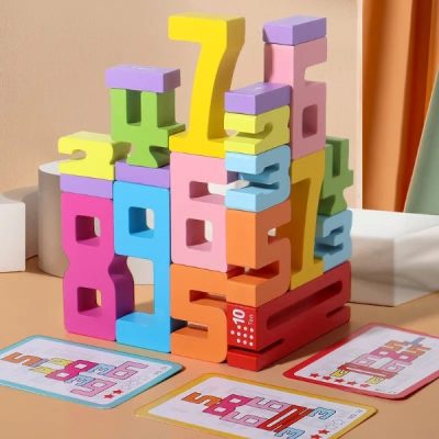 Montessori lesene kocke s številkami (20 kosov) | NUMBLOCK